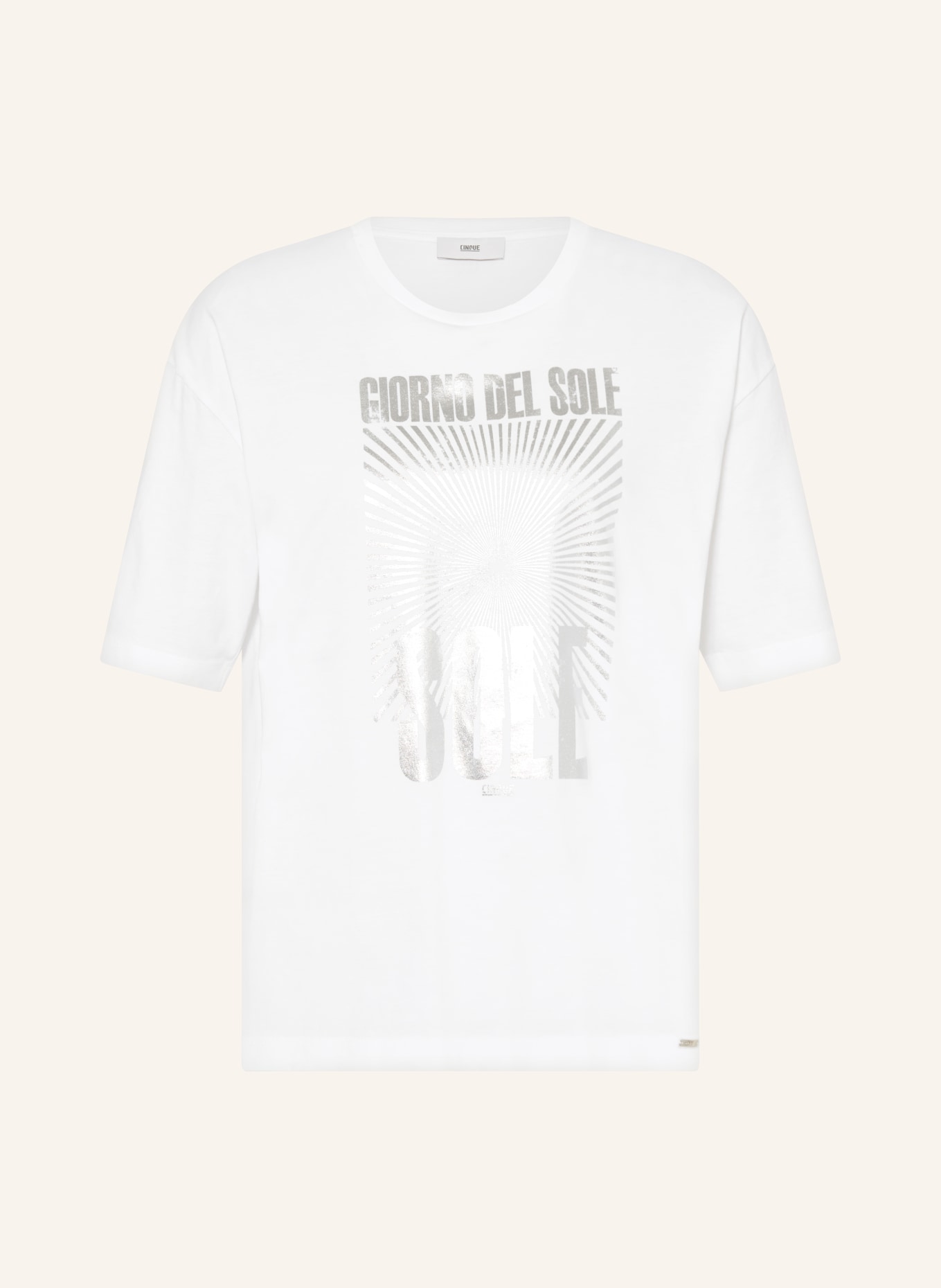 CINQUE T-shirt CISOLE, Color: WHITE/ SILVER (Image 1)