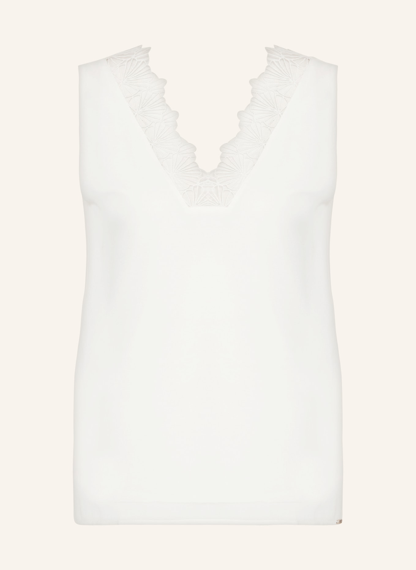 CINQUE Blouse top CIFLOWY with lace, Color: WHITE (Image 1)