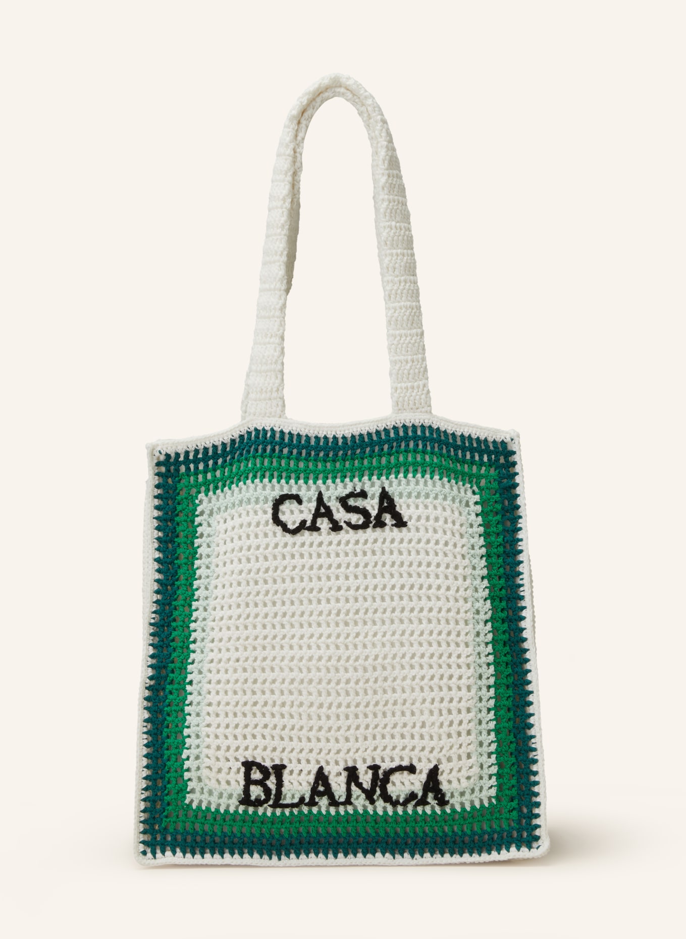 Casablanca Shopper, Color: GREEN/ WHITE (Image 1)