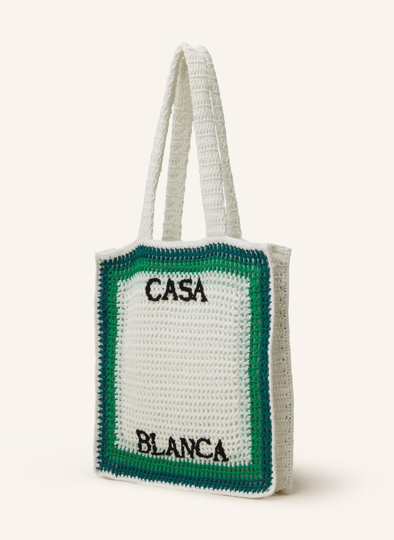 Casablanca Shopper, Color: GREEN/ WHITE (Image 2)