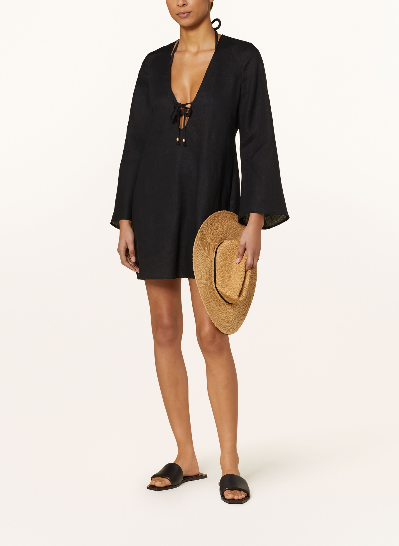 JETS Australia Linen tunic, Color: BLACK (Image 2)