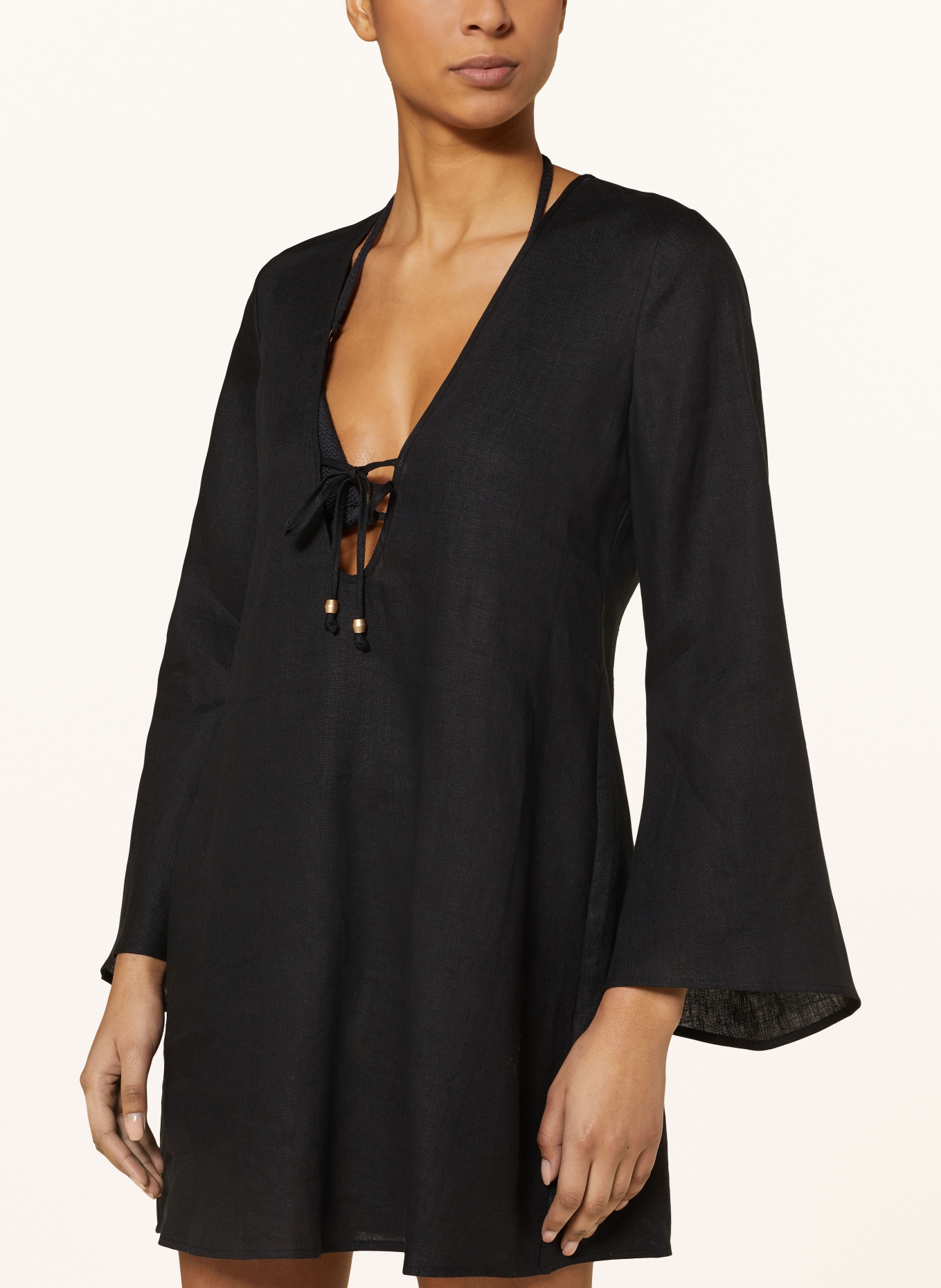 JETS Australia Linen tunic, Color: BLACK (Image 4)