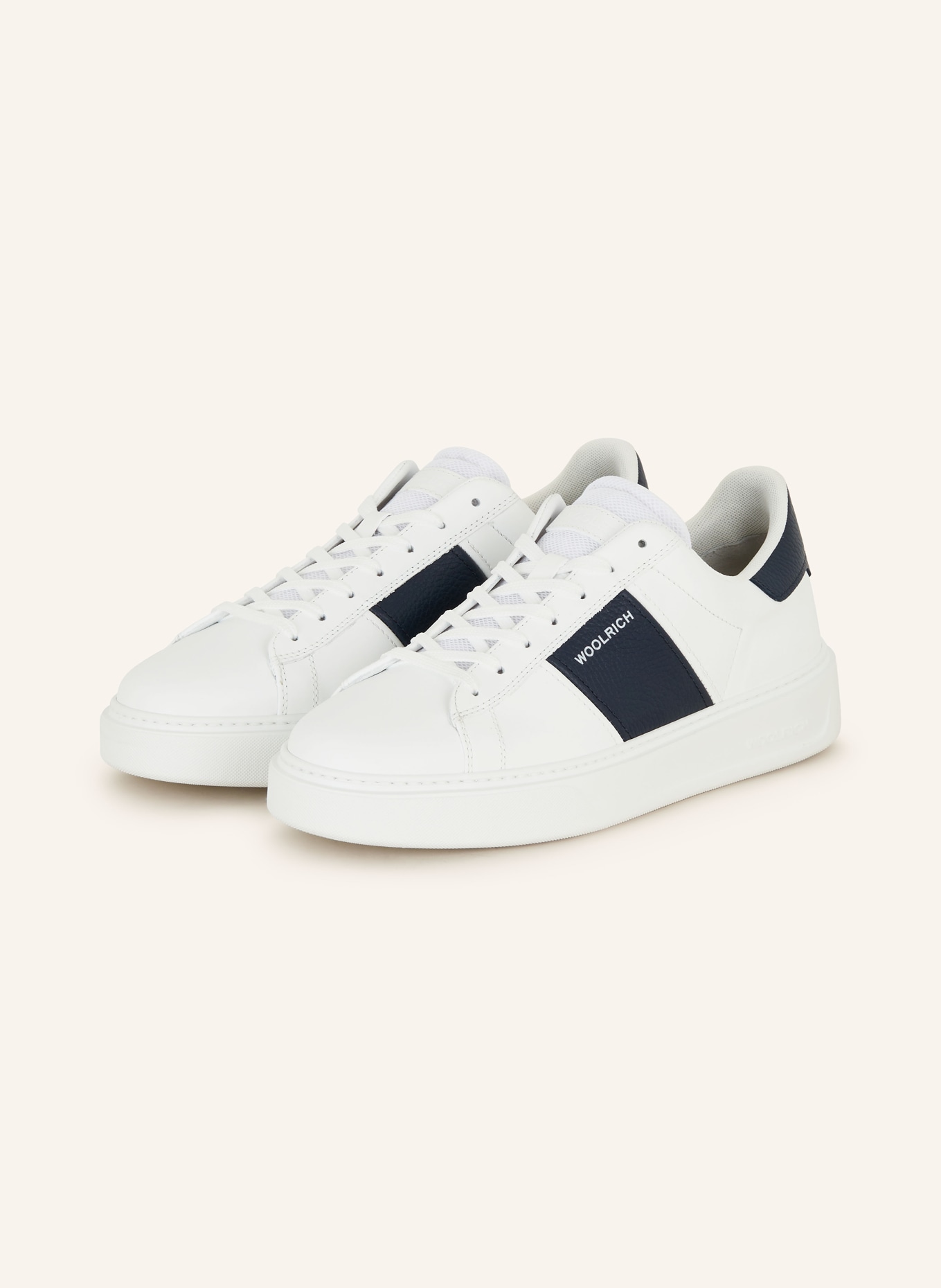 WOOLRICH Sneakers, Color: WHITE/ DARK BLUE (Image 1)