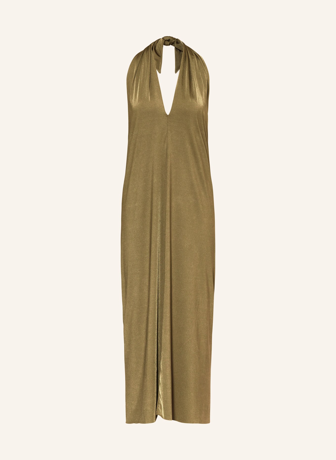 MYMARINI Beach dress SHINE in satin, Color: OLIVE (Image 1)