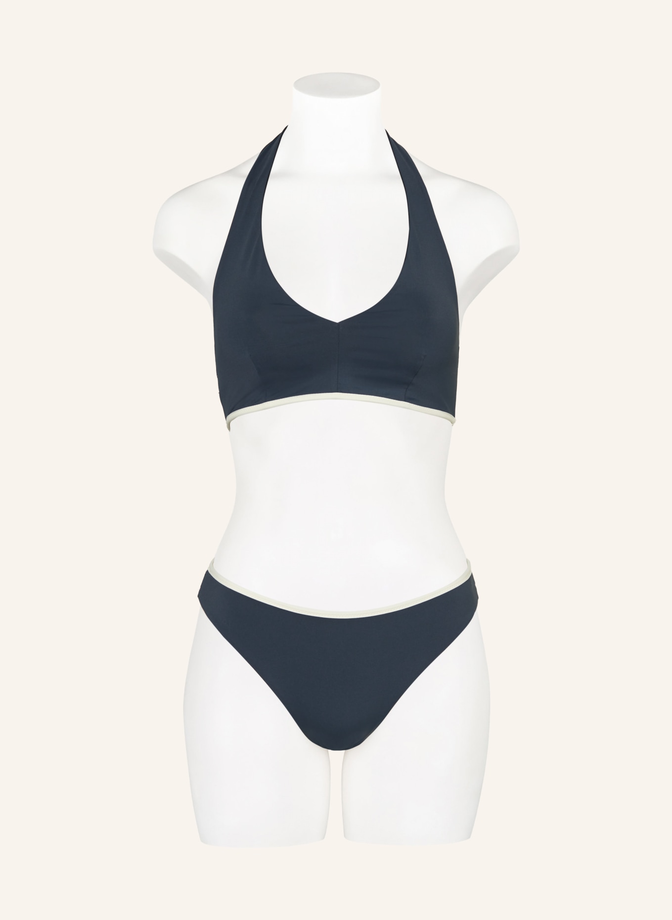 MYMARINI Halter neck bikini top HOLIDAY reversible, Color: GRAY (Image 2)