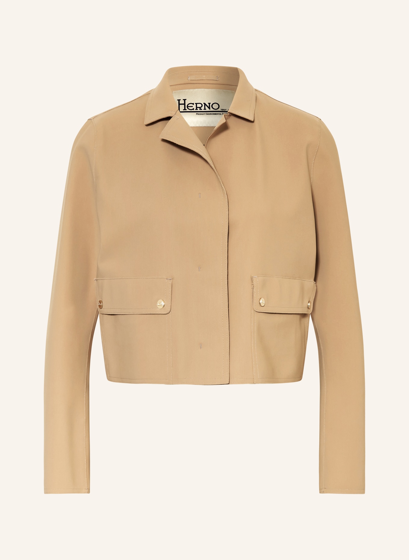 HERNO Cropped blazer, Color: BEIGE (Image 1)