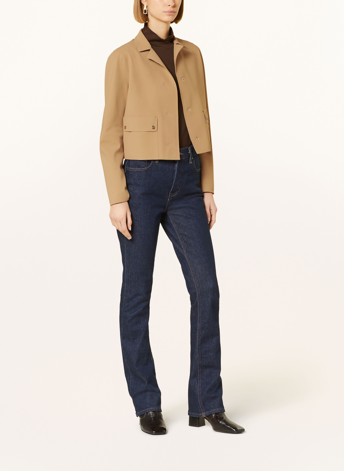 HERNO Cropped blazer, Color: BEIGE (Image 2)