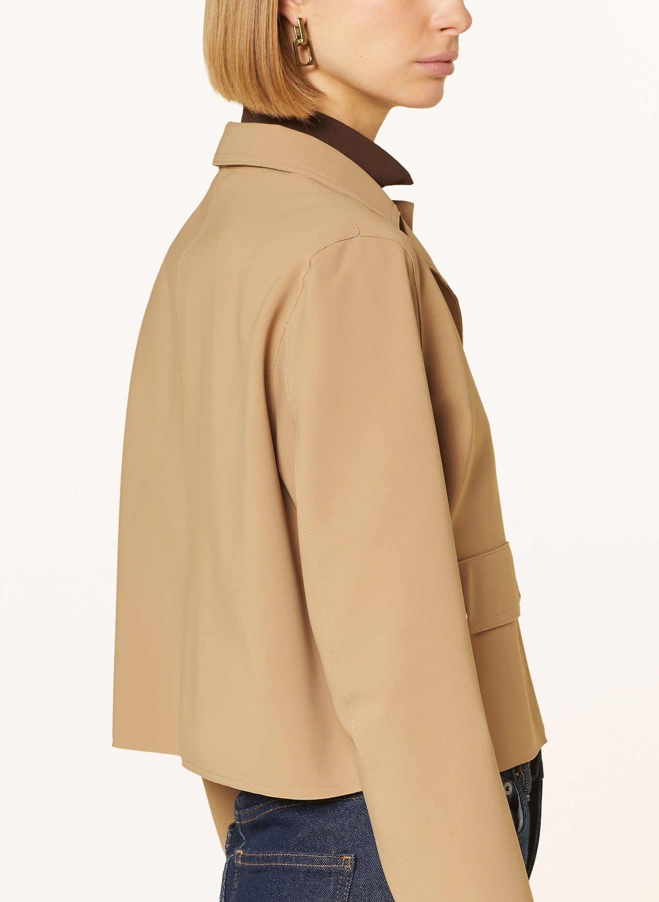 HERNO Cropped blazer, Color: BEIGE (Image 4)