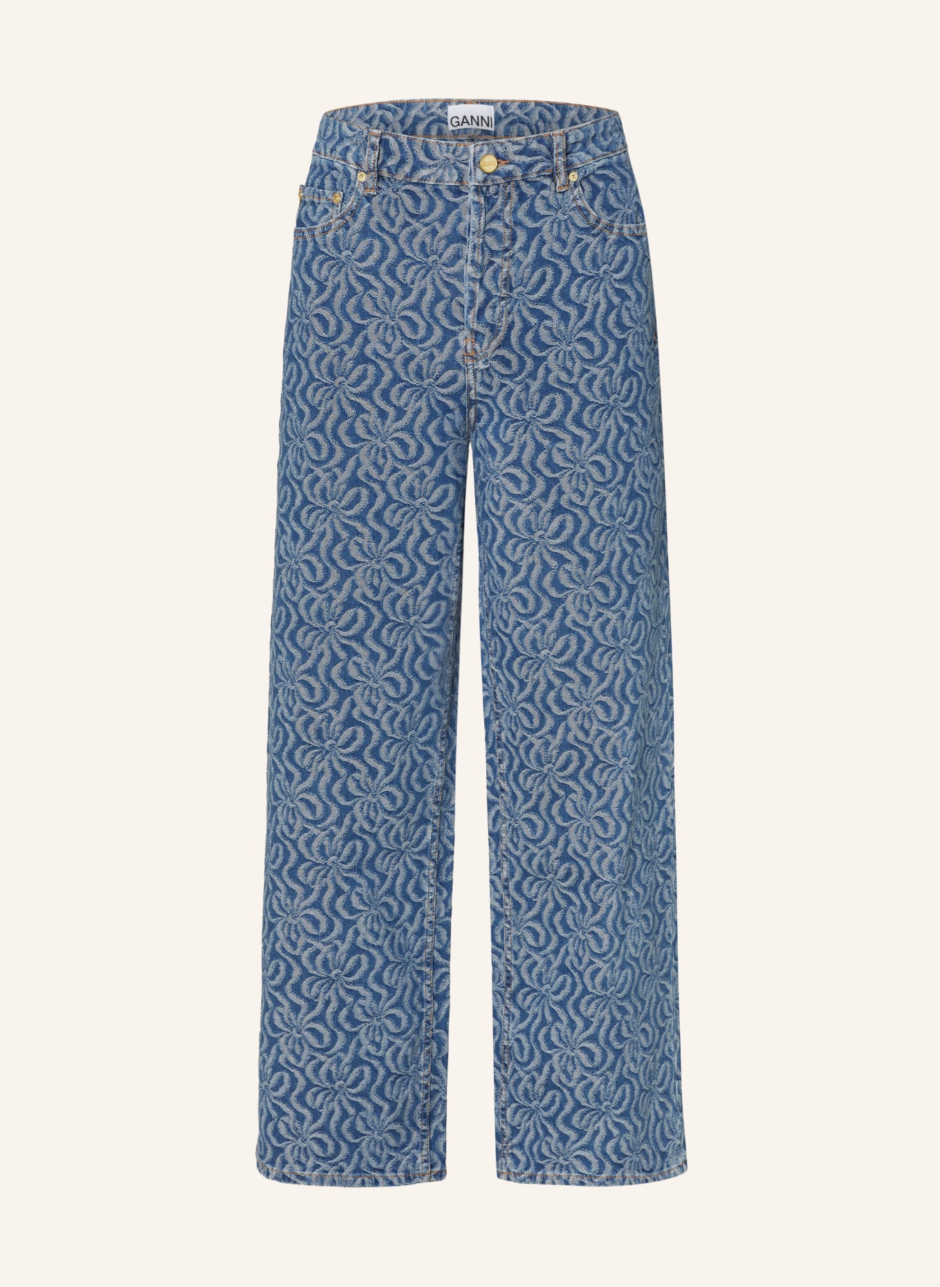 GANNI Straight Jeans, Farbe: 566 MID BLUE STONE (Bild 1)
