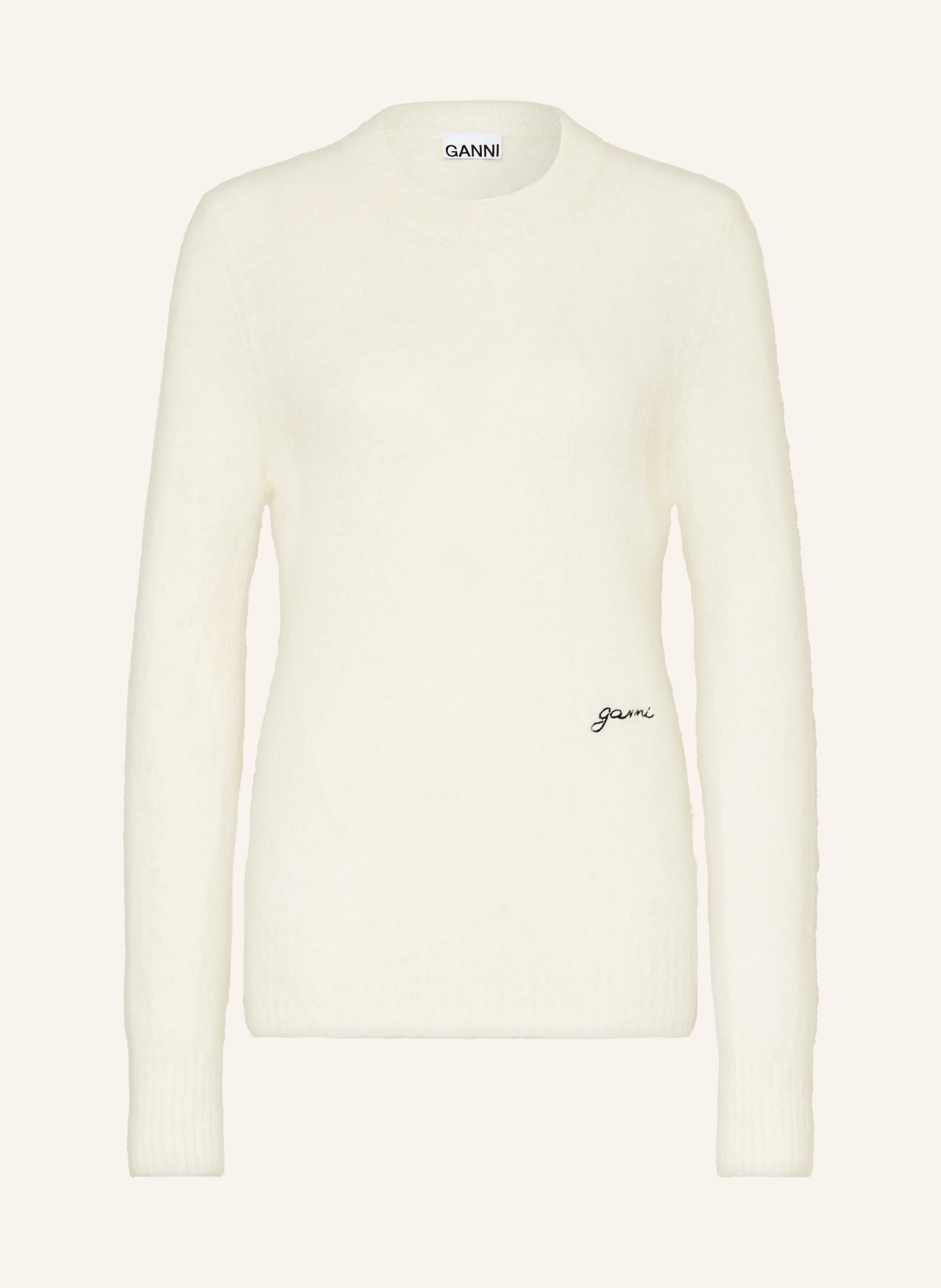 GANNI Pullover mit Alpaka, Farbe: ECRU (Bild 1)