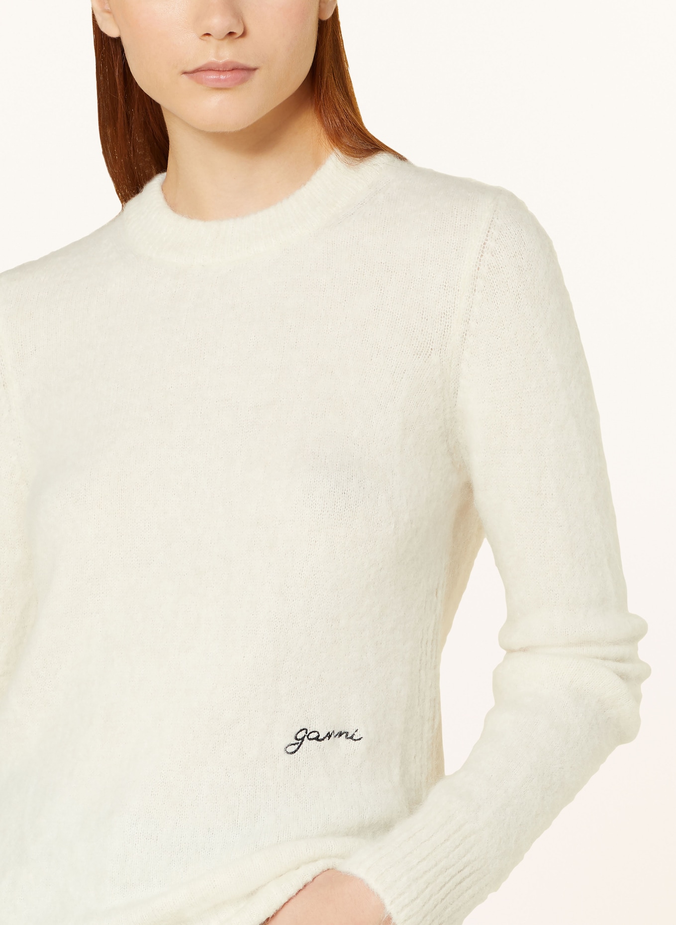 GANNI Sweater with alpaca, Color: ECRU (Image 4)