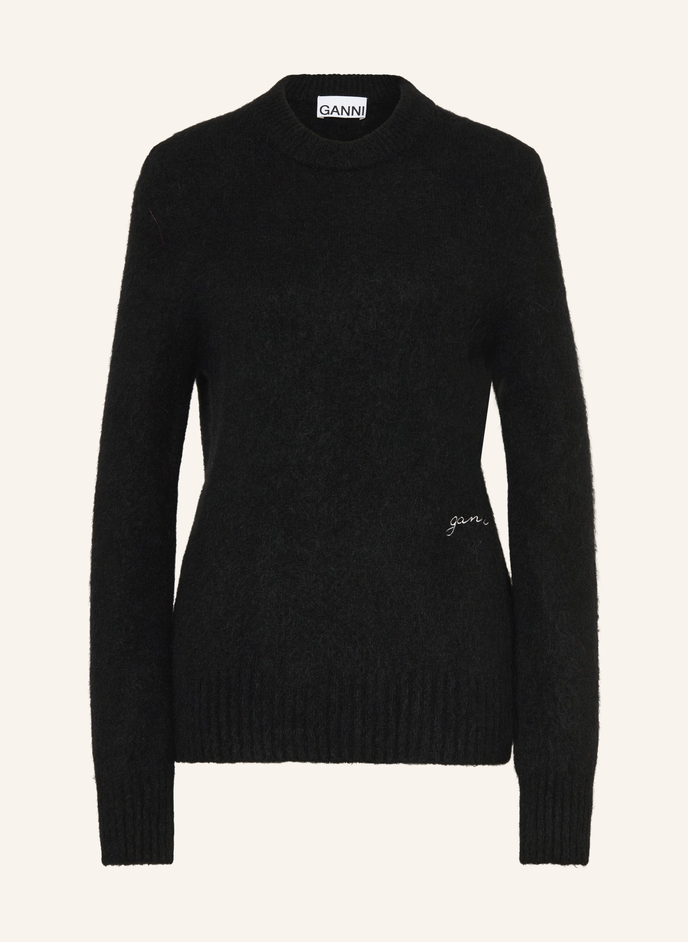 GANNI Sweater with alpaca, Color: BLACK (Image 1)