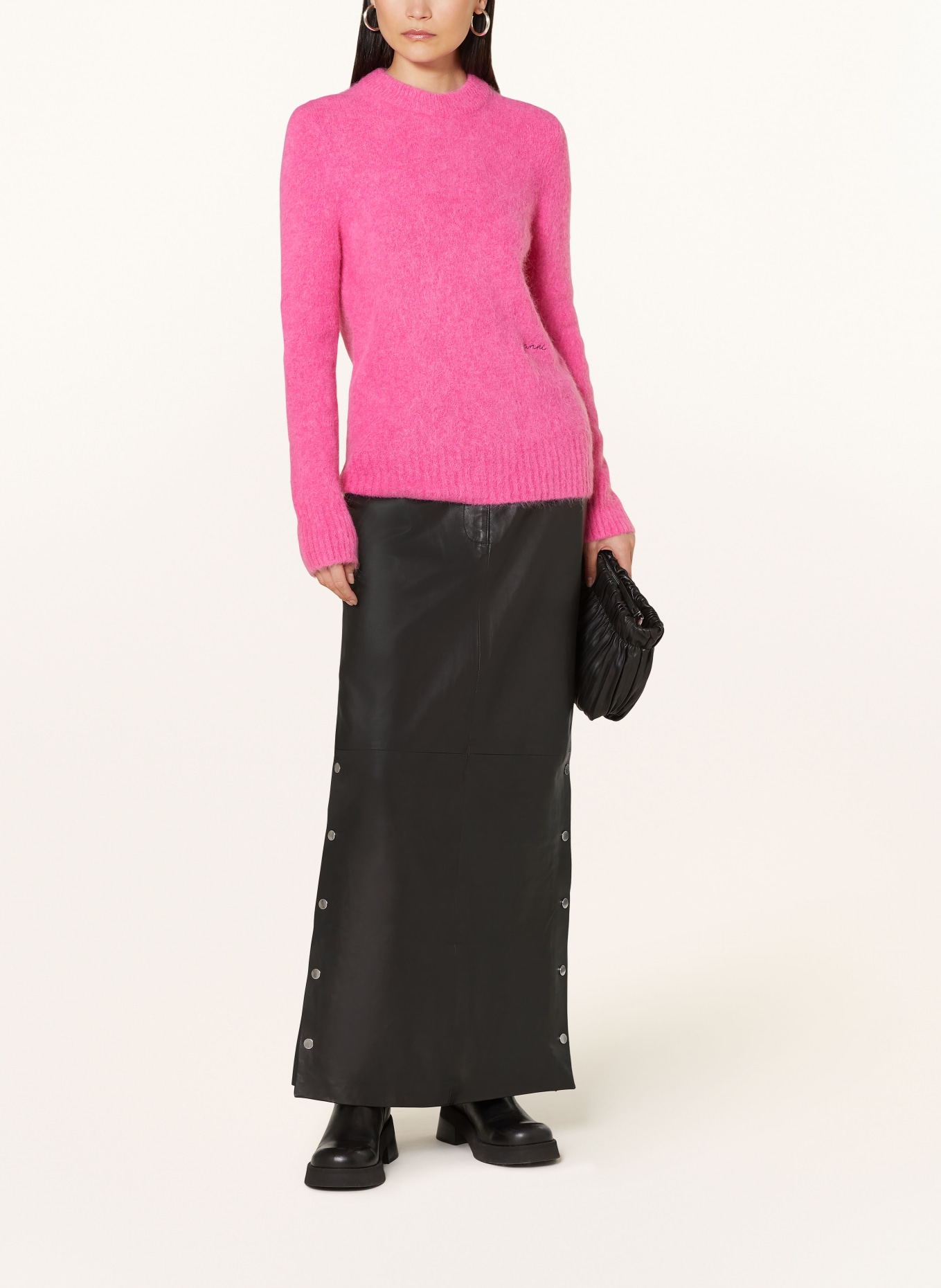 GANNI Pullover mit Alpaka, Farbe: PINK (Bild 2)