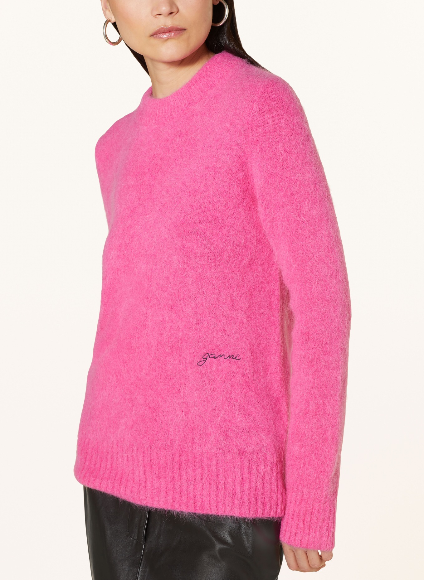 GANNI Pullover mit Alpaka, Farbe: PINK (Bild 4)