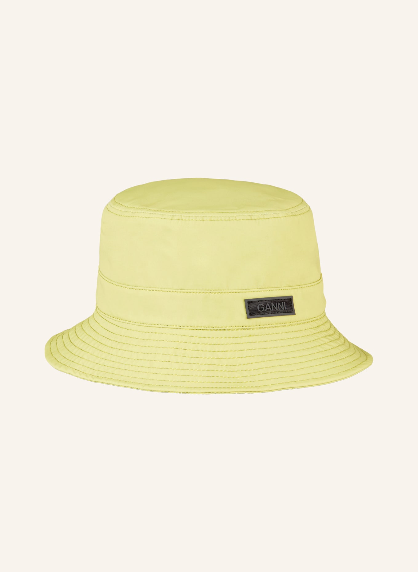 GANNI Klobouk Bucket Hat, Barva: NEONOVĚ ZELENÁ (Obrázek 2)