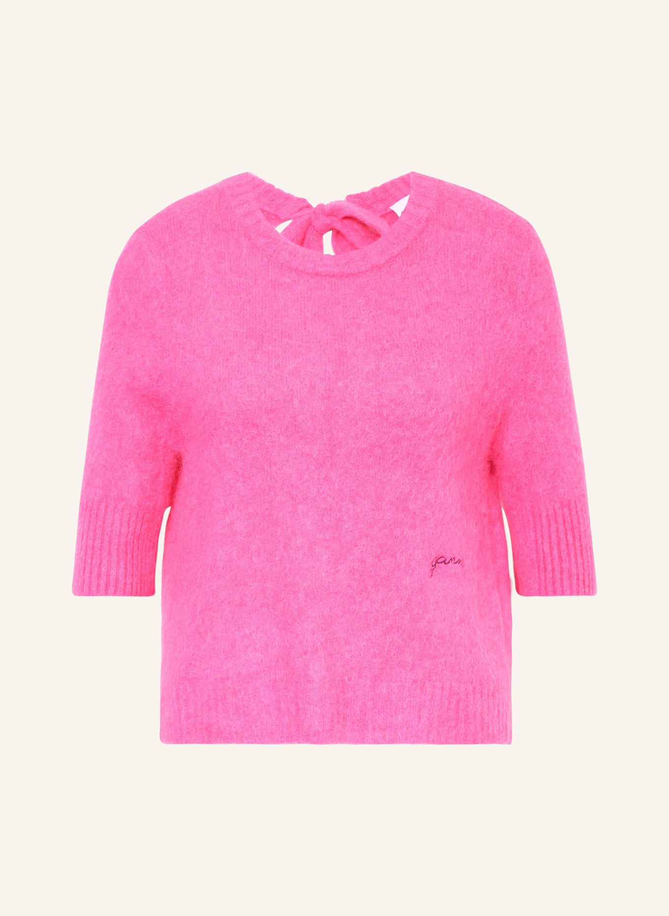 GANNI Knit shirt with alpaca, Color: PINK (Image 1)