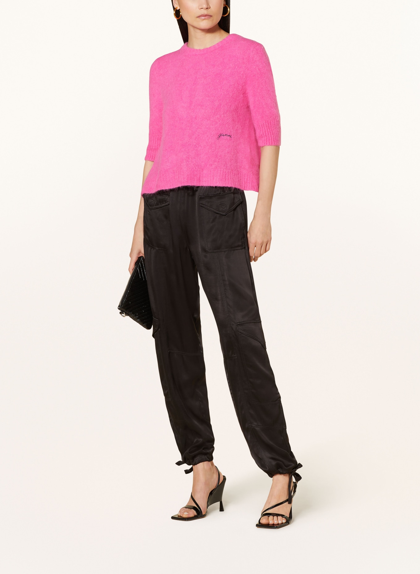GANNI Knit shirt with alpaca, Color: PINK (Image 2)