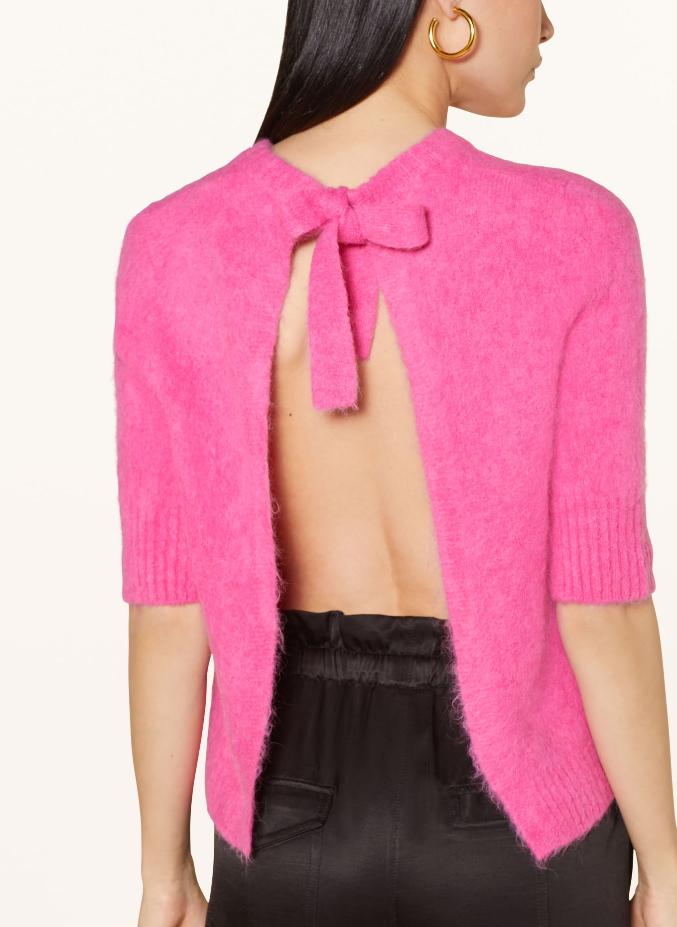 GANNI Knit shirt with alpaca, Color: PINK (Image 4)