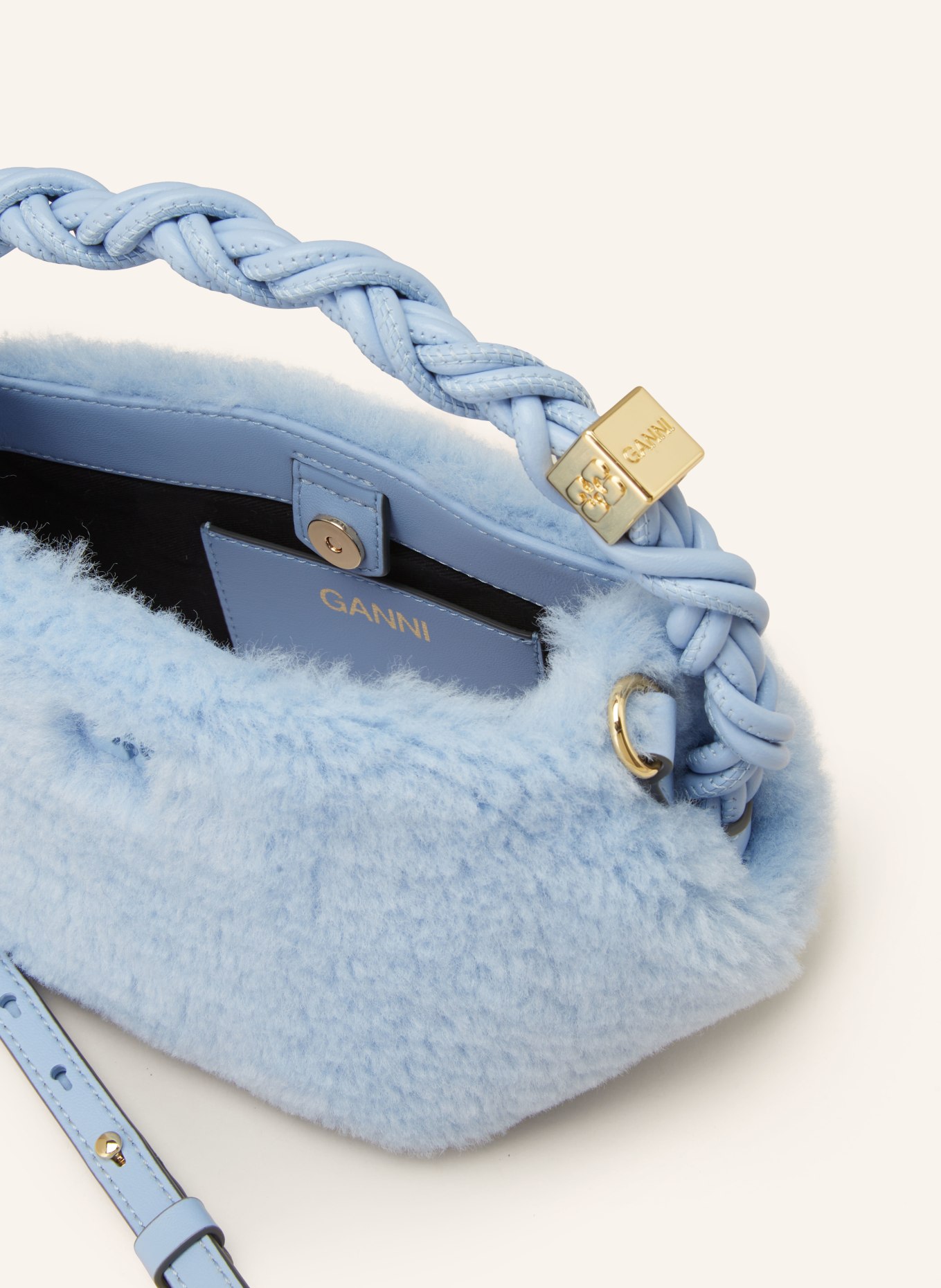 GANNI Handbag BOU BAG MINI, Color: LIGHT BLUE (Image 3)
