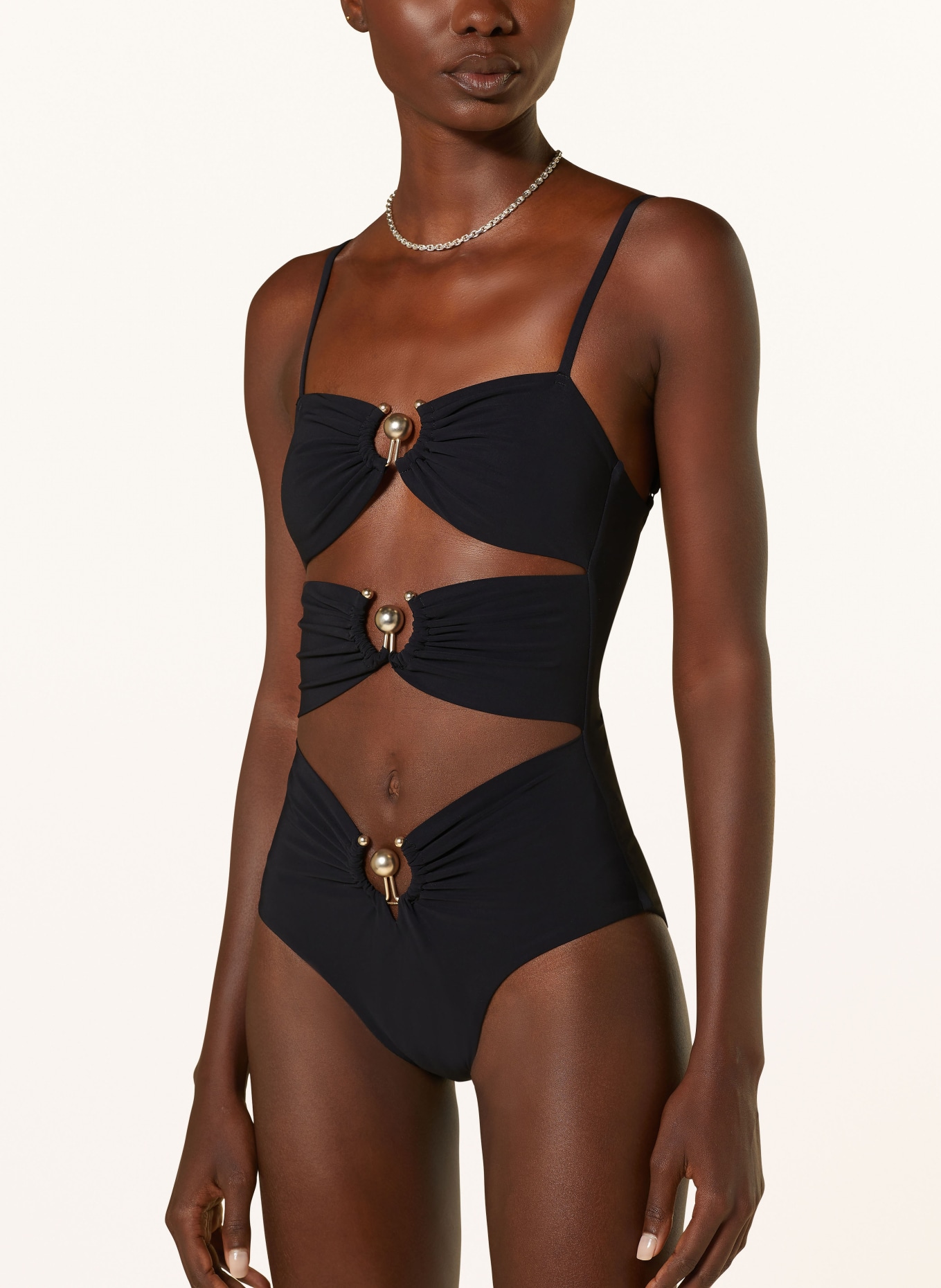 CHRISTOPHER ESBER Swimsuit PIERCED ORBIT, Color: BLACK (Image 4)