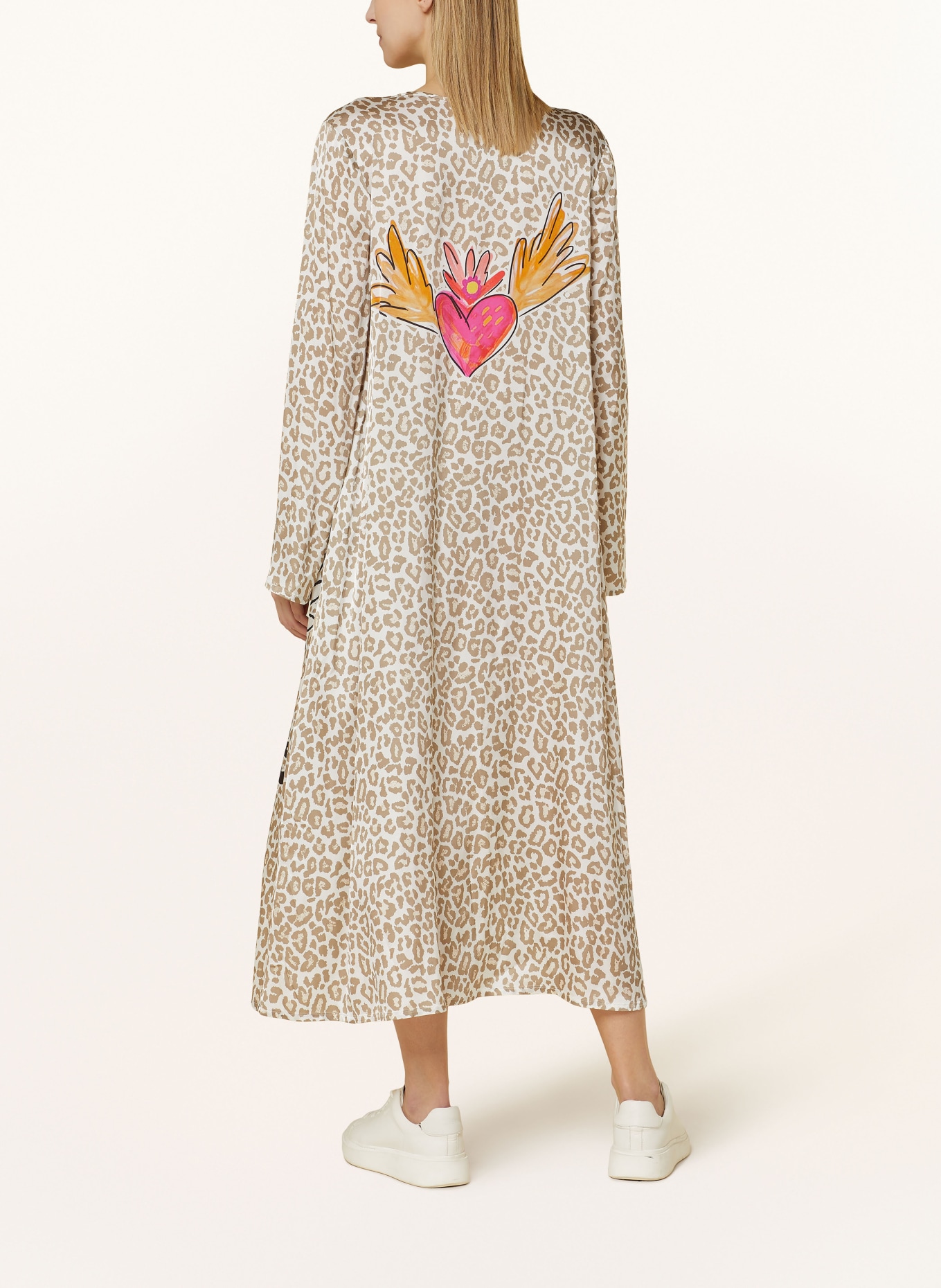 Grace Satin dress, Color: CREAM/ TAUPE (Image 3)