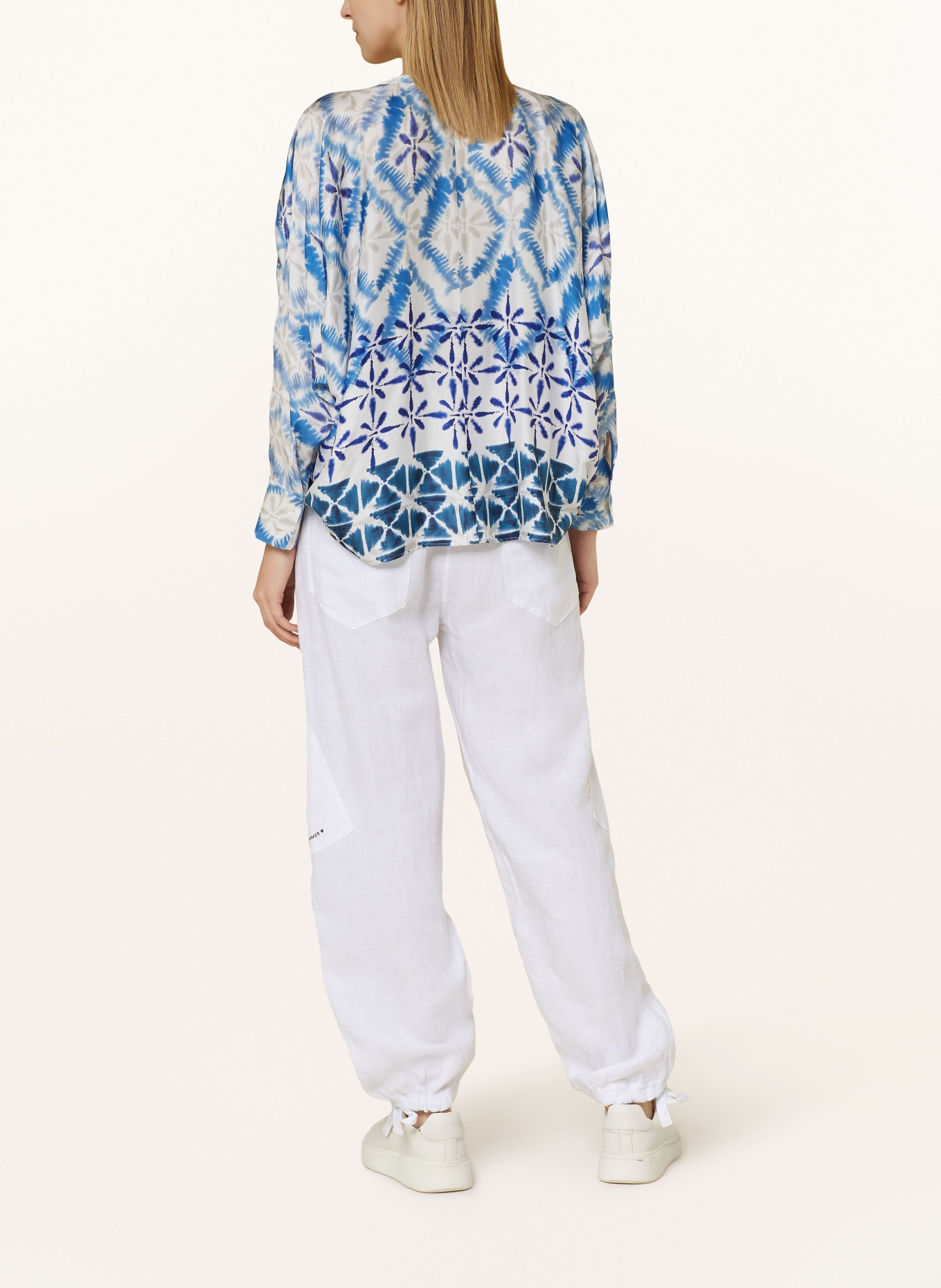Grace Cargo pants made of linen, Color: WHITE (Image 3)