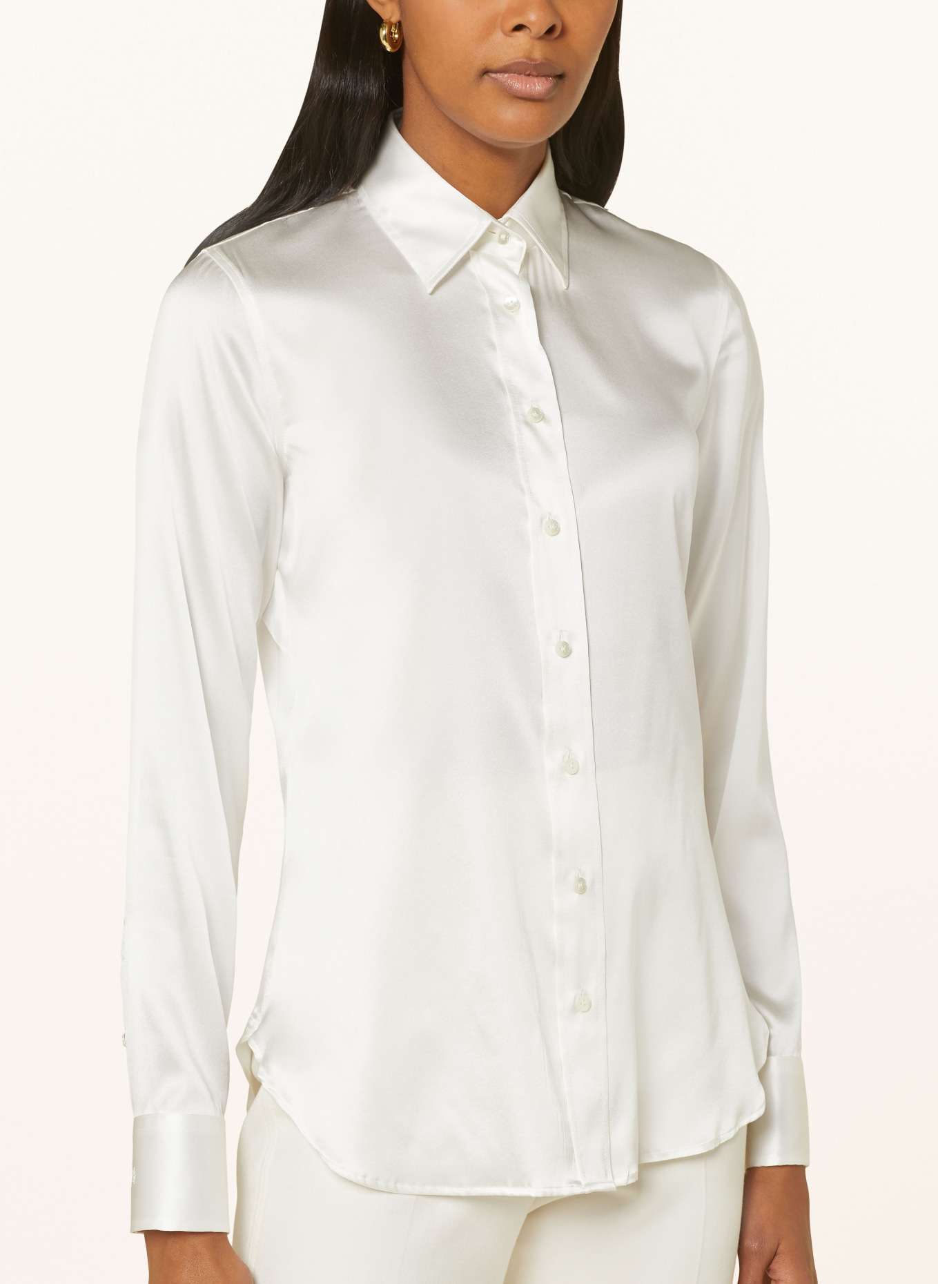 van Laack Shirt blouse LOAS-KO in silk, Color: WHITE (Image 4)