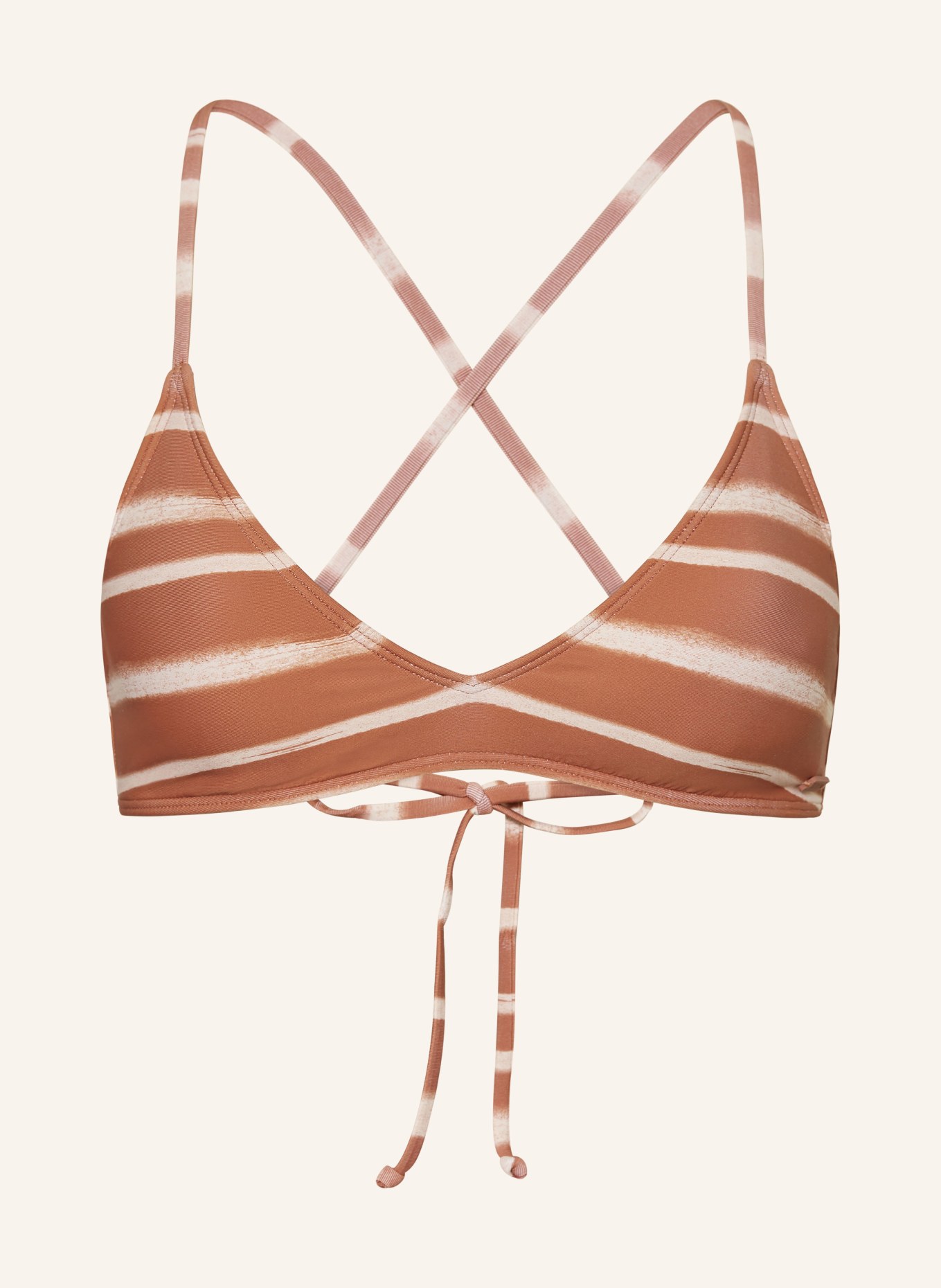ROXY Bralette bikini top PRINTED BEACH CLASSICS, Color: DARK ORANGE (Image 1)