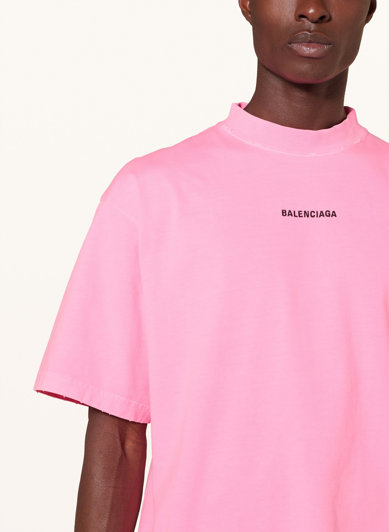 BALENCIAGA T-shirt, Kolor: MOCNORÓŻOWY/ CZARNY (Obrazek 4)