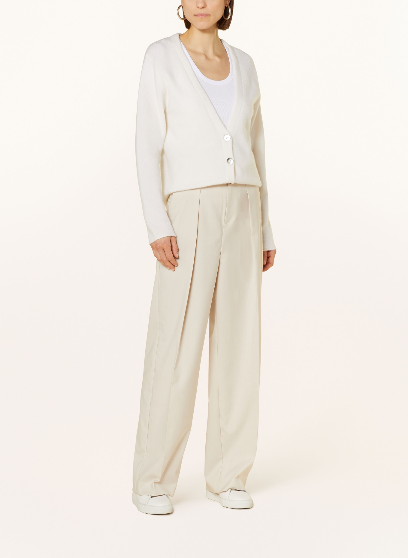 FTC CASHMERE Cashmere cardigan, Color: WHITE (Image 2)