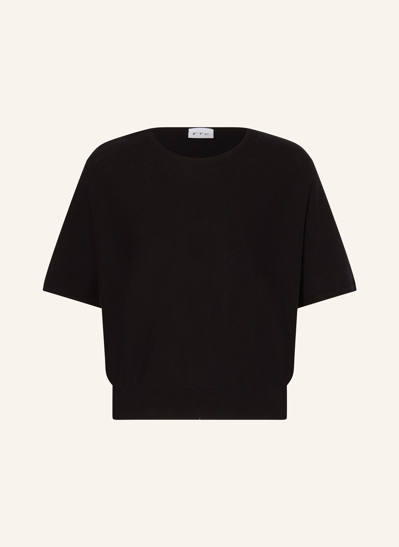 FTC CASHMERE Knit shirt, Color: BLACK (Image 1)