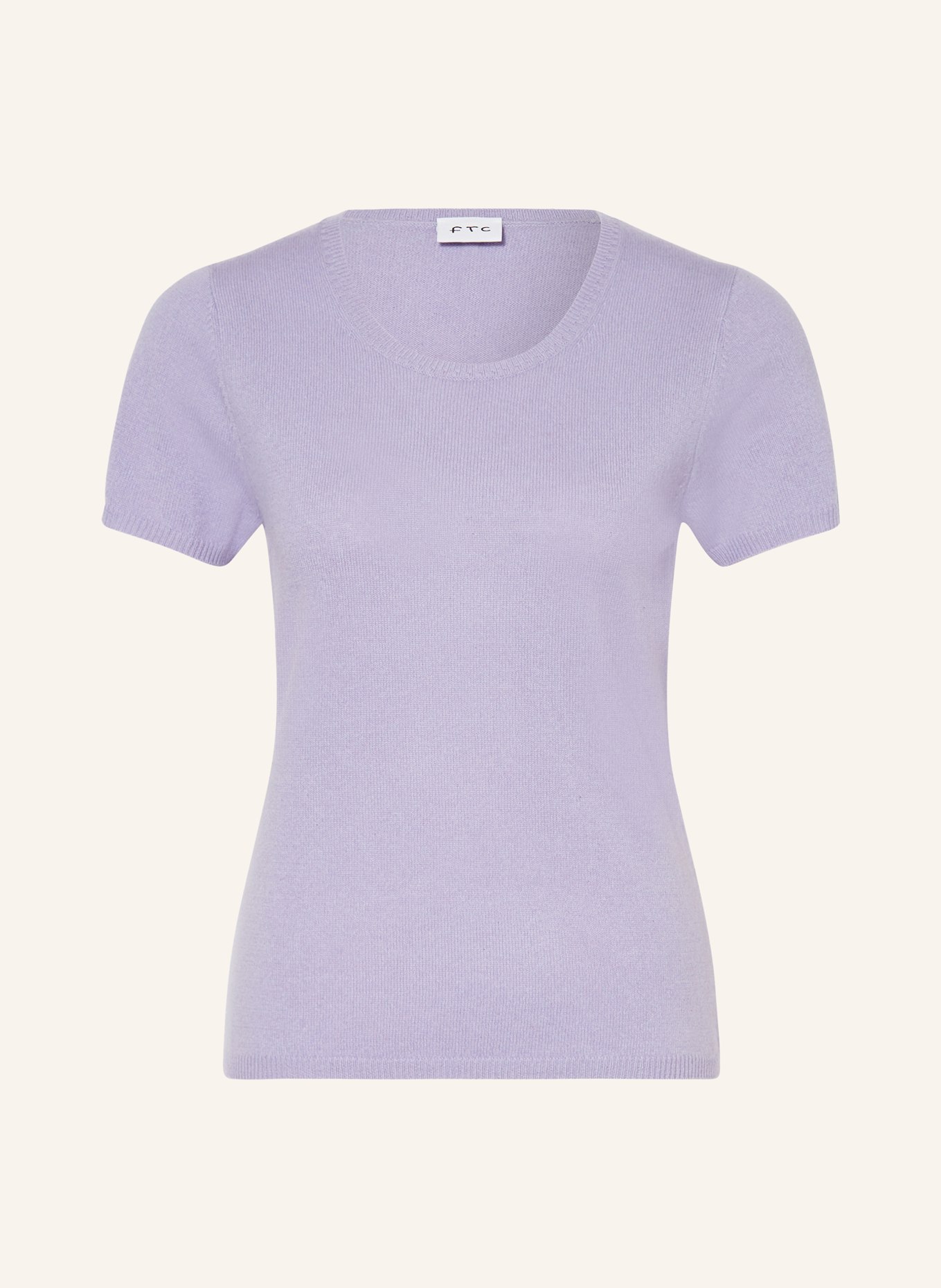 FTC CASHMERE Dzianinowa koszulka z kaszmiru, Kolor: JASNOFIOLETOWY (Obrazek 1)