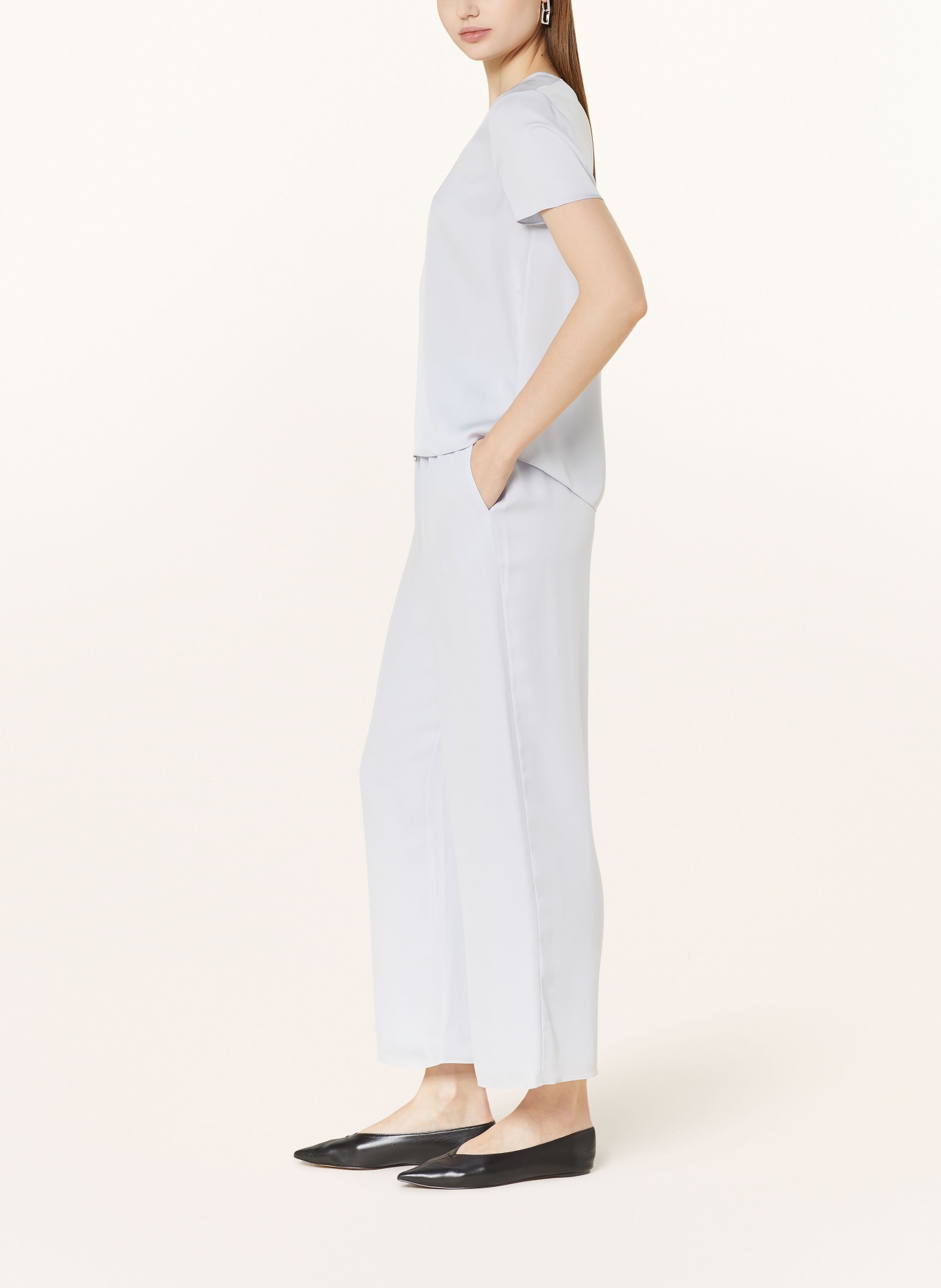 Theory Silk culottes, Color: LIGHT BLUE (Image 4)