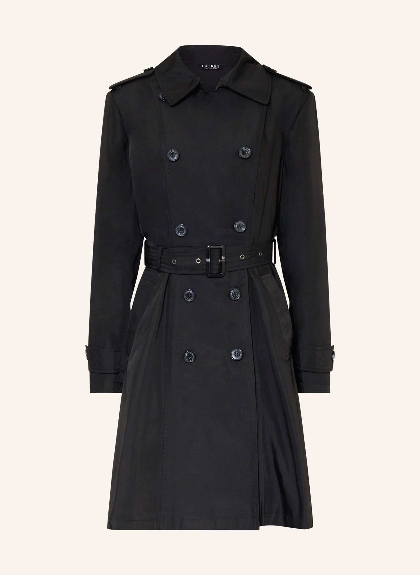 LAUREN RALPH LAUREN Trench coat, Color: BLACK (Image 1)