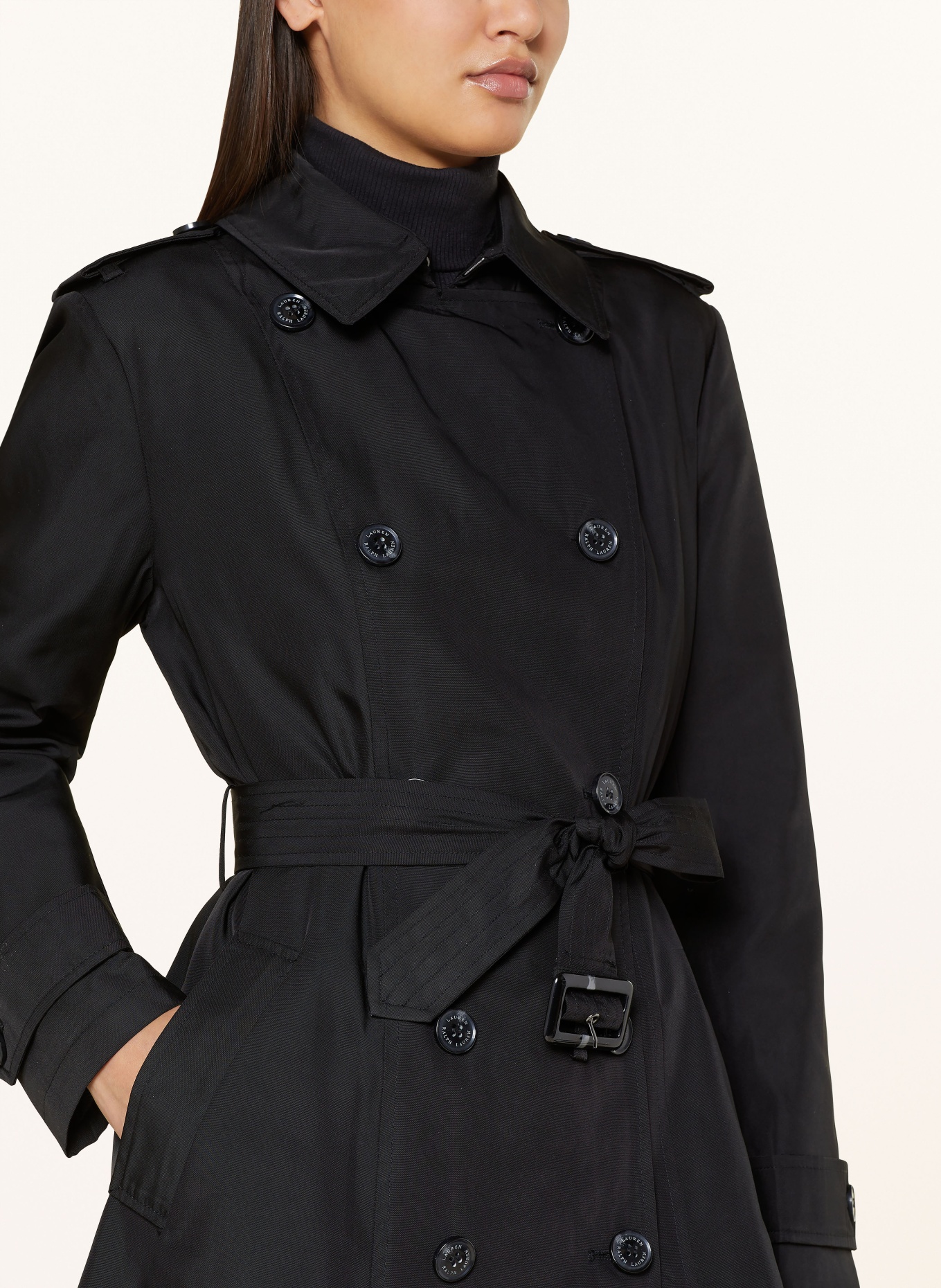 LAUREN RALPH LAUREN Trench coat, Color: BLACK (Image 4)