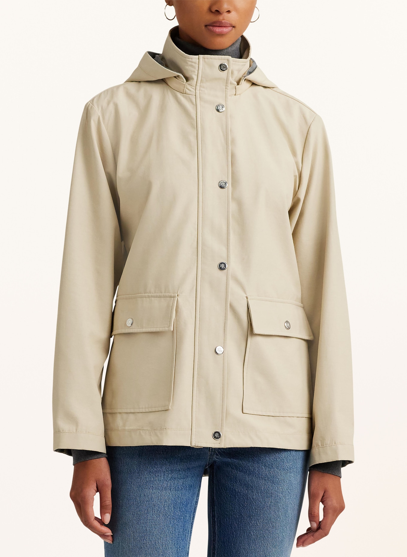 LAUREN RALPH LAUREN Jacket with detachable hood, Color: BEIGE (Image 4)