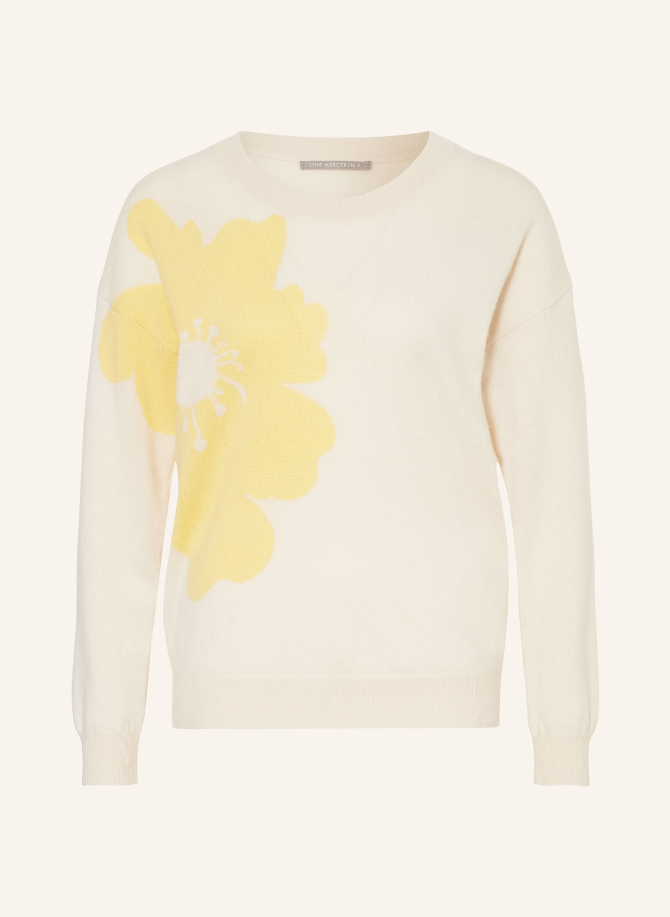 (THE MERCER) N.Y. Cashmere sweater, Color: CREAM/ YELLOW (Image 1)