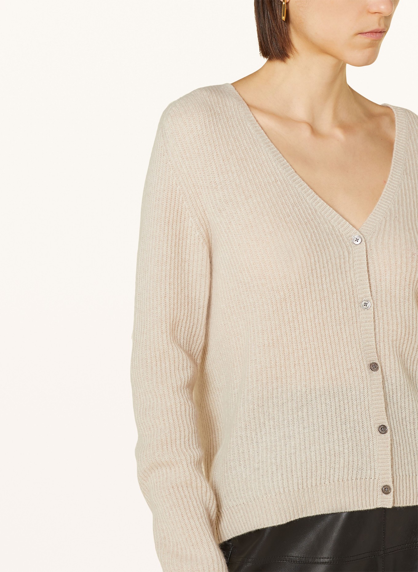 (THE MERCER) N.Y. Cashmere cardigan, Color: CREAM (Image 4)