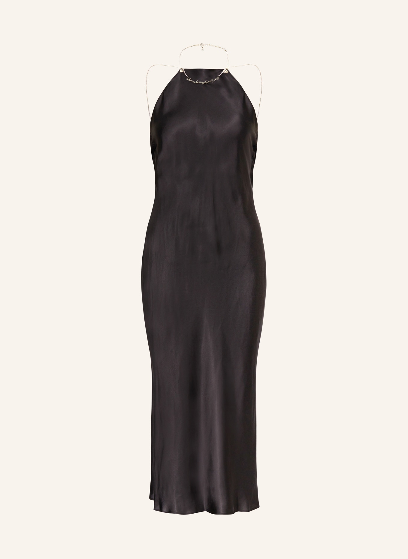 DIESEL Satin dress D-ELIZ, Color: BLACK (Image 1)