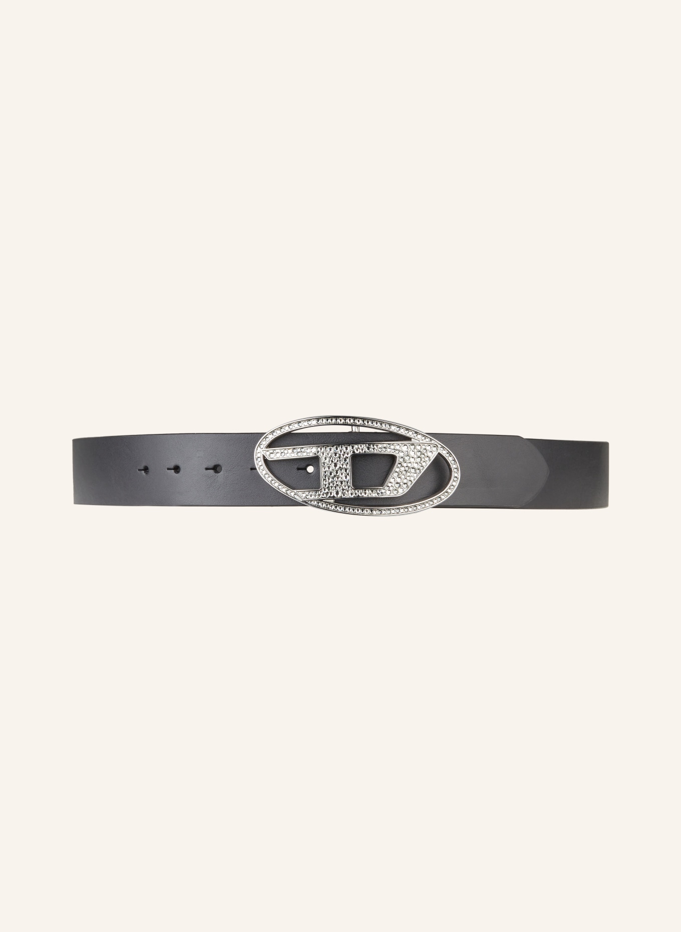 DIESEL Leather belt B-1DR, Color: BLACK (Image 2)
