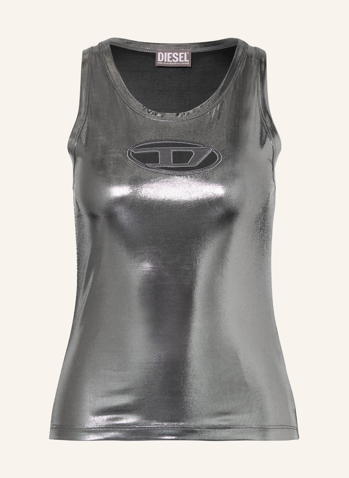 DIESEL Top with cut-outs, Color: SILVER (Image 1)