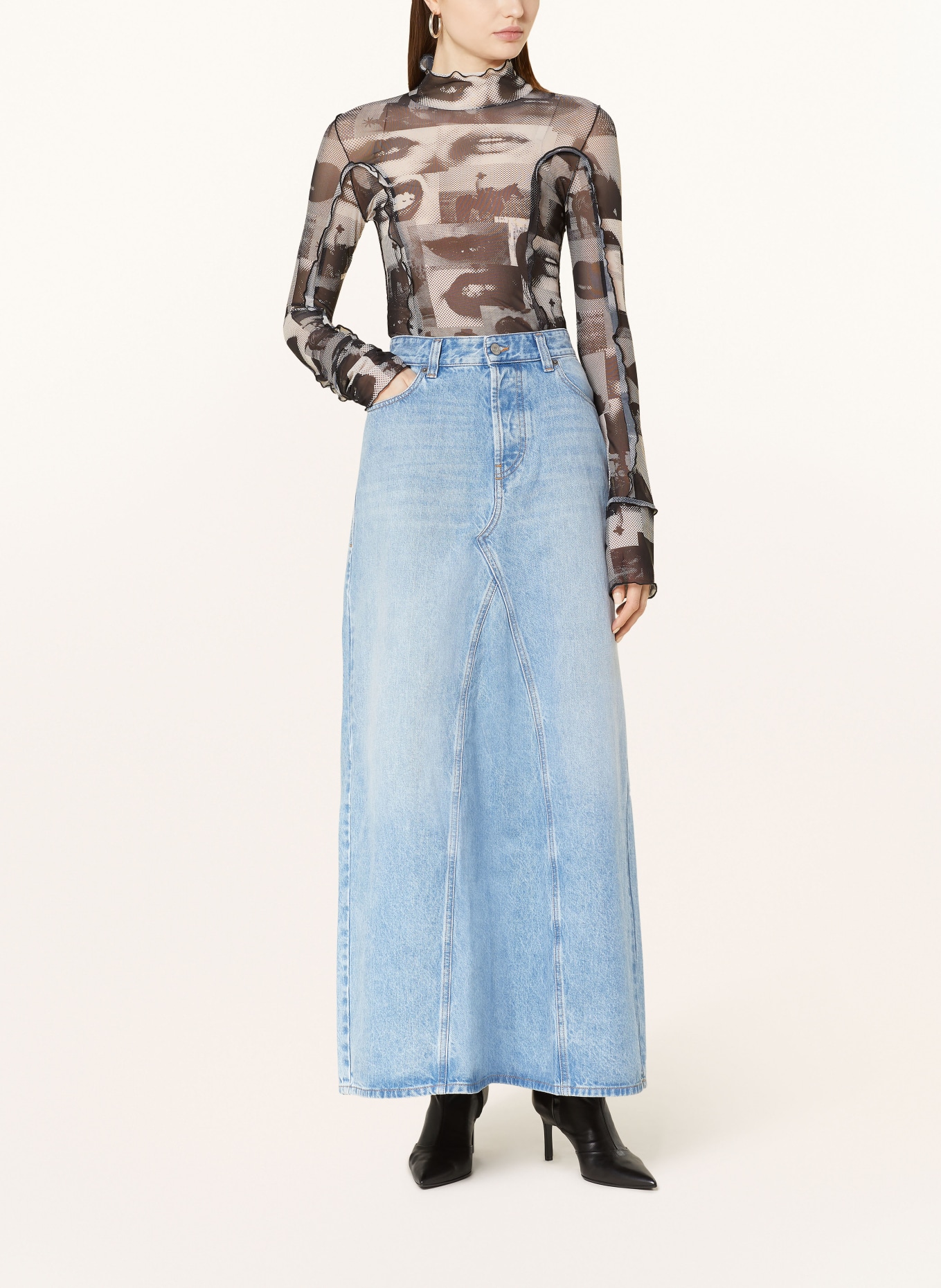 DIESEL Denim skirt DE-PAGO, Color: LIGHT BLUE (Image 2)