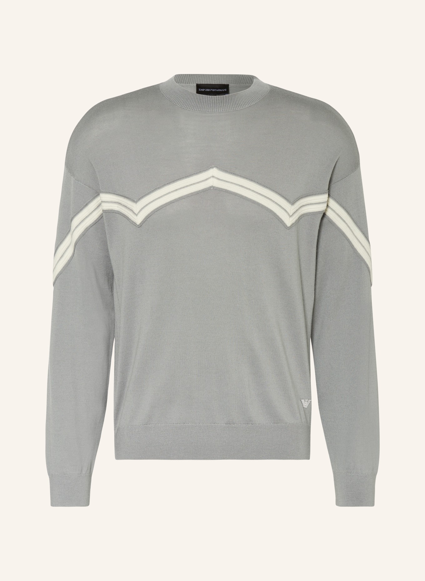 EMPORIO ARMANI Sweater, Color: GRAY/ WHITE (Image 1)