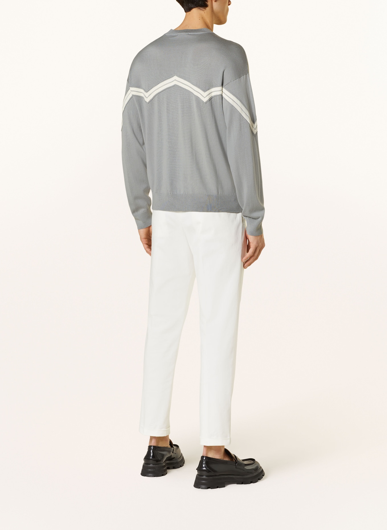 EMPORIO ARMANI Sweater, Color: GRAY/ WHITE (Image 3)