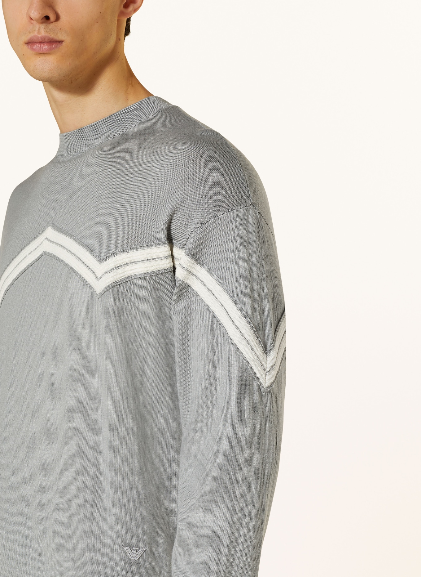 EMPORIO ARMANI Sweater, Color: GRAY/ WHITE (Image 4)