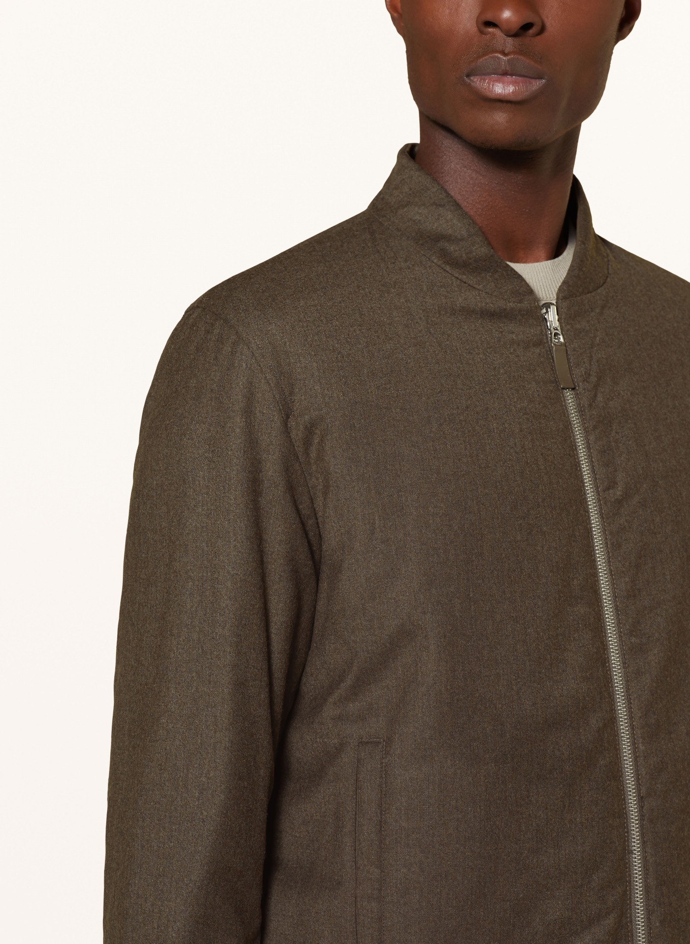EMPORIO ARMANI Reversible leather jacket, Color: BROWN (Image 6)