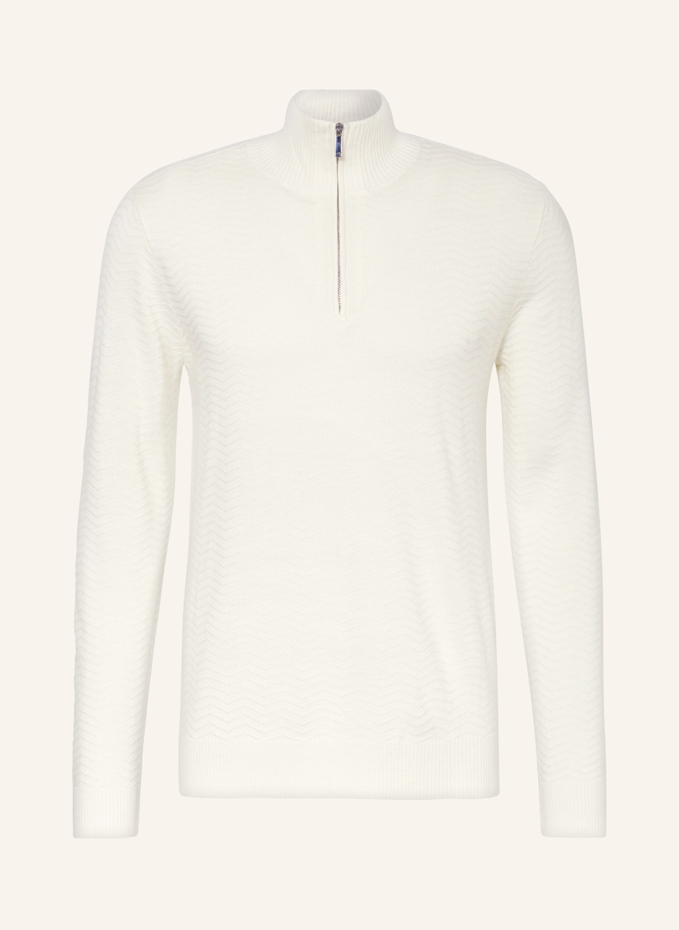 EMPORIO ARMANI Half-zip sweater, Color: WHITE (Image 1)