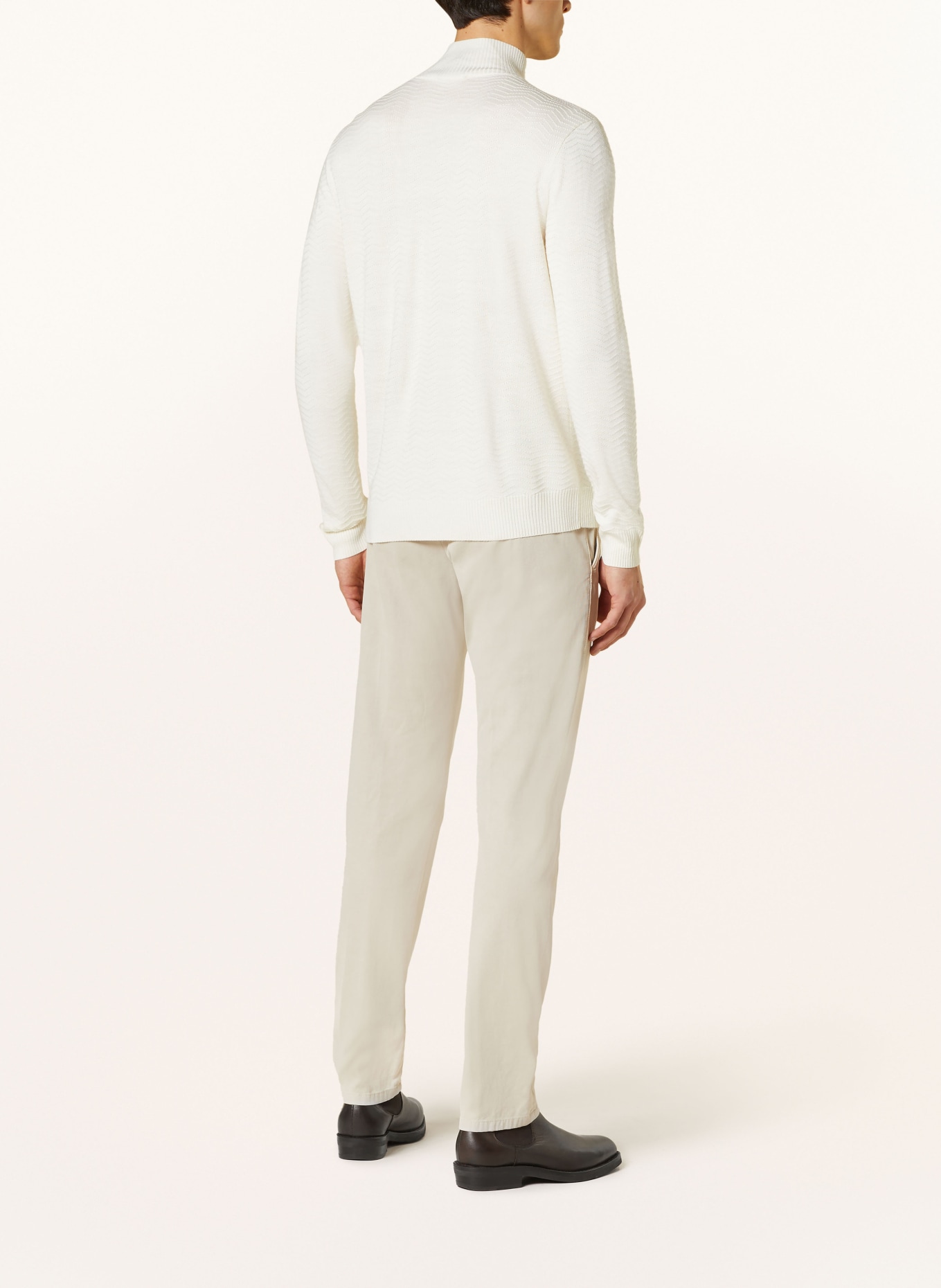 EMPORIO ARMANI Half-zip sweater, Color: WHITE (Image 3)