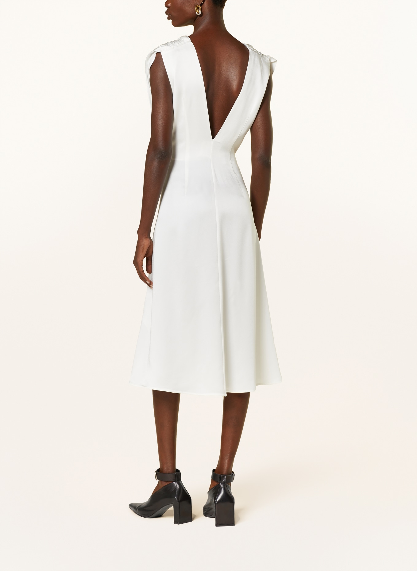 JIL SANDER Satin dress, Color: WHITE (Image 3)