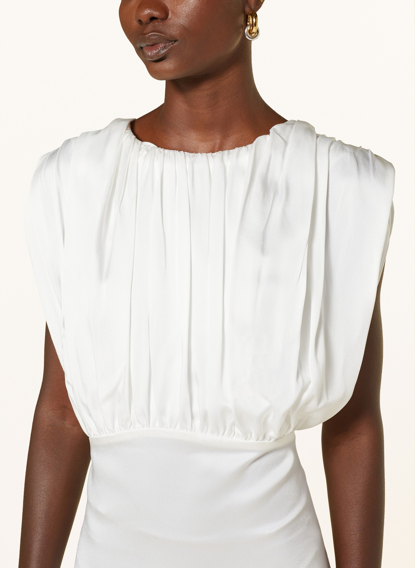 JIL SANDER Satin dress, Color: WHITE (Image 4)